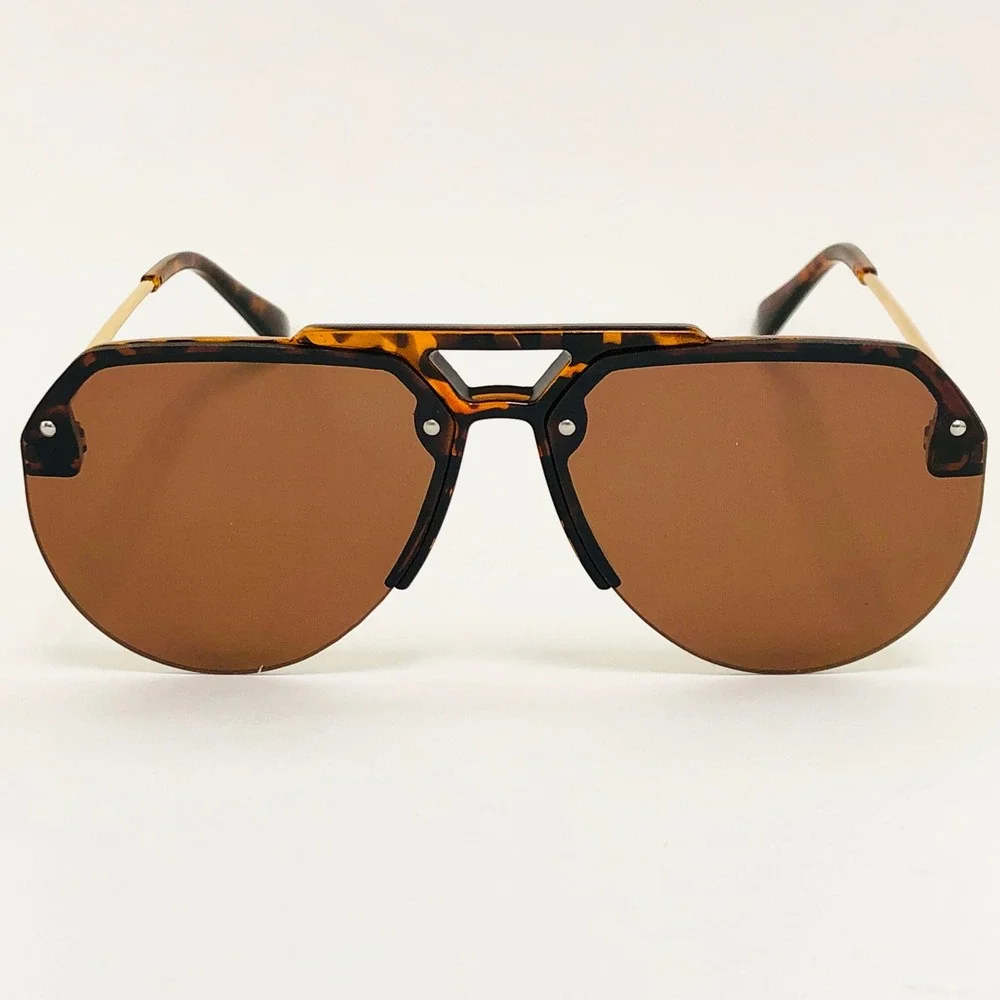 Sunglasses Men Fashion Rimless Driving Shades Pilot Style Classic UV‎ Protection
